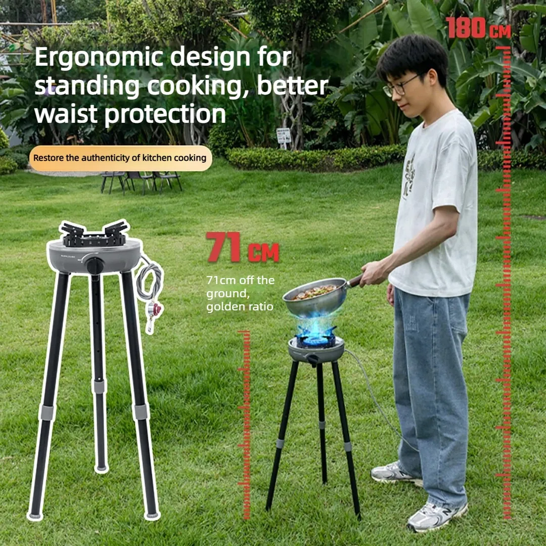 

10000W Portable Outdoor Stove Dual Engine High Power Split Windproof Stove Camping Picnic Gas Burner For Hiking Fishing