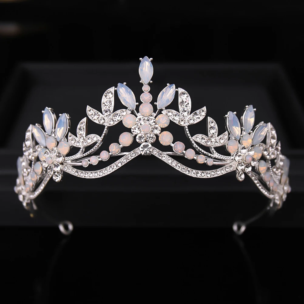 

Diamond Rhinestone Wedding Crown Bridal Headband Hair Accessory Women Girls Zinc Alloy Elegant Costume Party Prom Anniversary