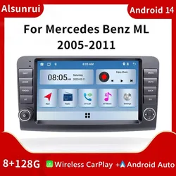2 Din Android 14 Car Radio For Mercedes Benz M CLASS ML W164 X164 ML350 ML300 GL500 ML320 ML280 GL350 GL450 Multimedia Stereo 4G
