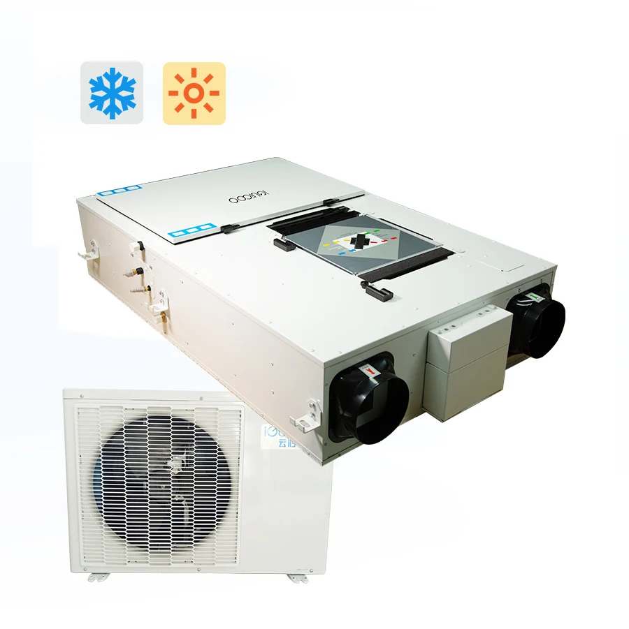 fresh air ventilation system mhrv heat recovery ventilation with heat pump precool and preheat