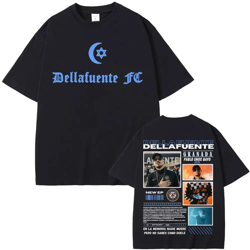 Rapper Dellafuente New Album 2025 Tour T-shirts Men Women Harajuku Gothic Hip Hop Punk T Shirt Fashion Casual Oversized T-shirt image 6