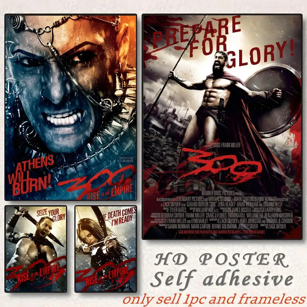Courage movie 3-300 Rise of an Empire Poster Home Living Bed Room Bar Hallway Sticky Wall Art Printing Aesthetic Decor
