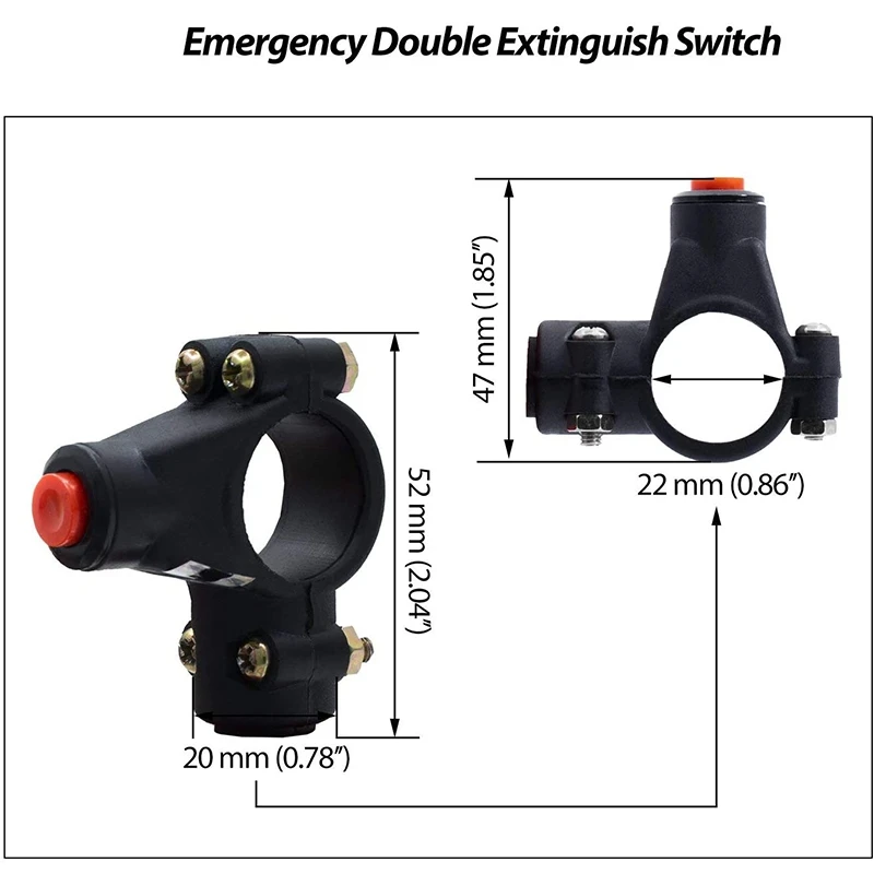 Emergency Stop Switch Tether Lanyard Emergency Kill Stop Engine Switch Push Button For ATV Motorcycle Boat Interruptor