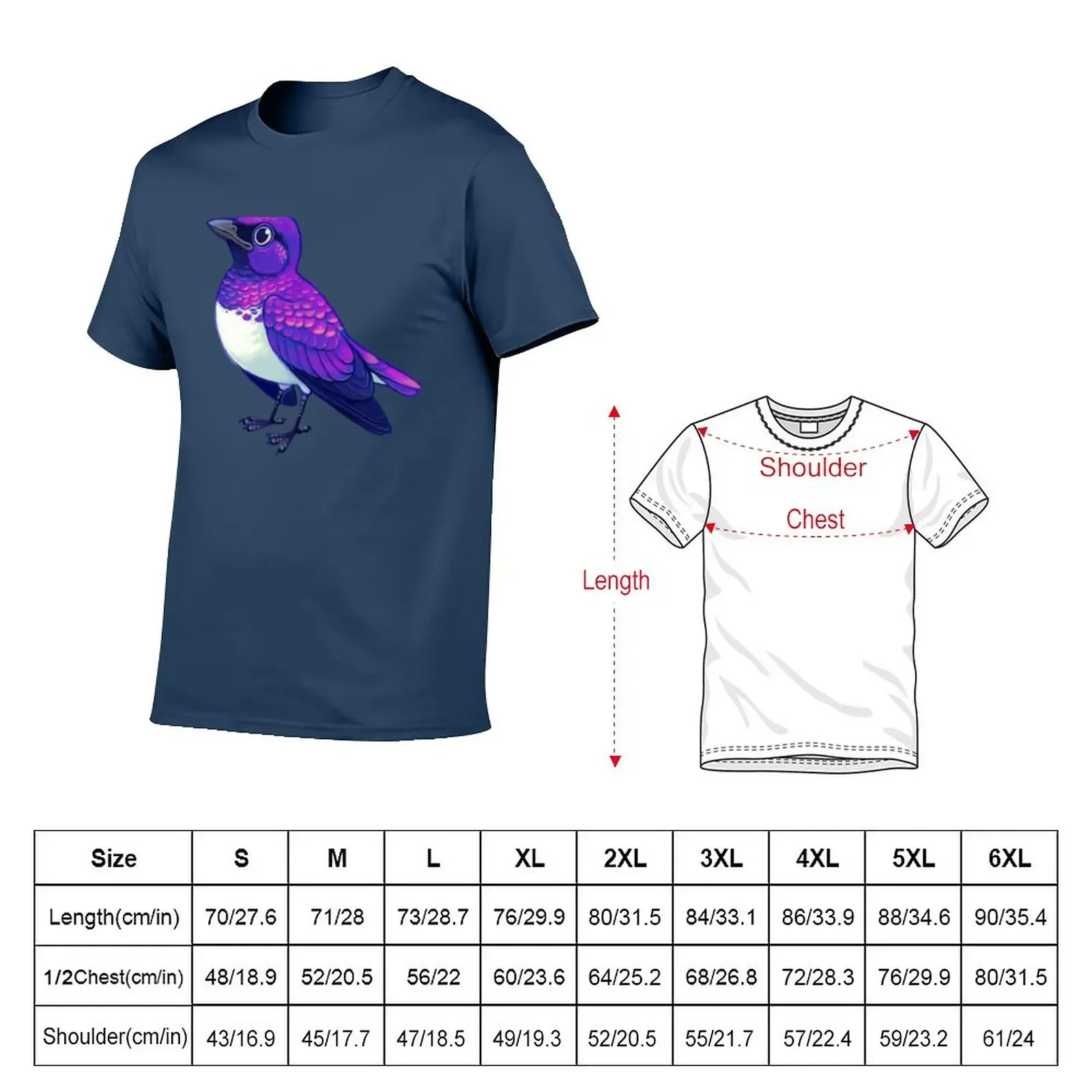 New Pride Birds: Violet-backed Starling T-Shirt vintage plus size tops blue archive shirts graphic tee sweat shirts, men