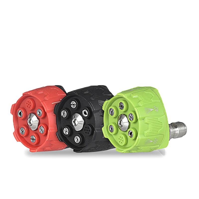 6 in 1 Adjustable Nozzle for 1/4 inch Quick Connect Male Adapter 3600psi High Pressure Washer Cleaner Water  Parts