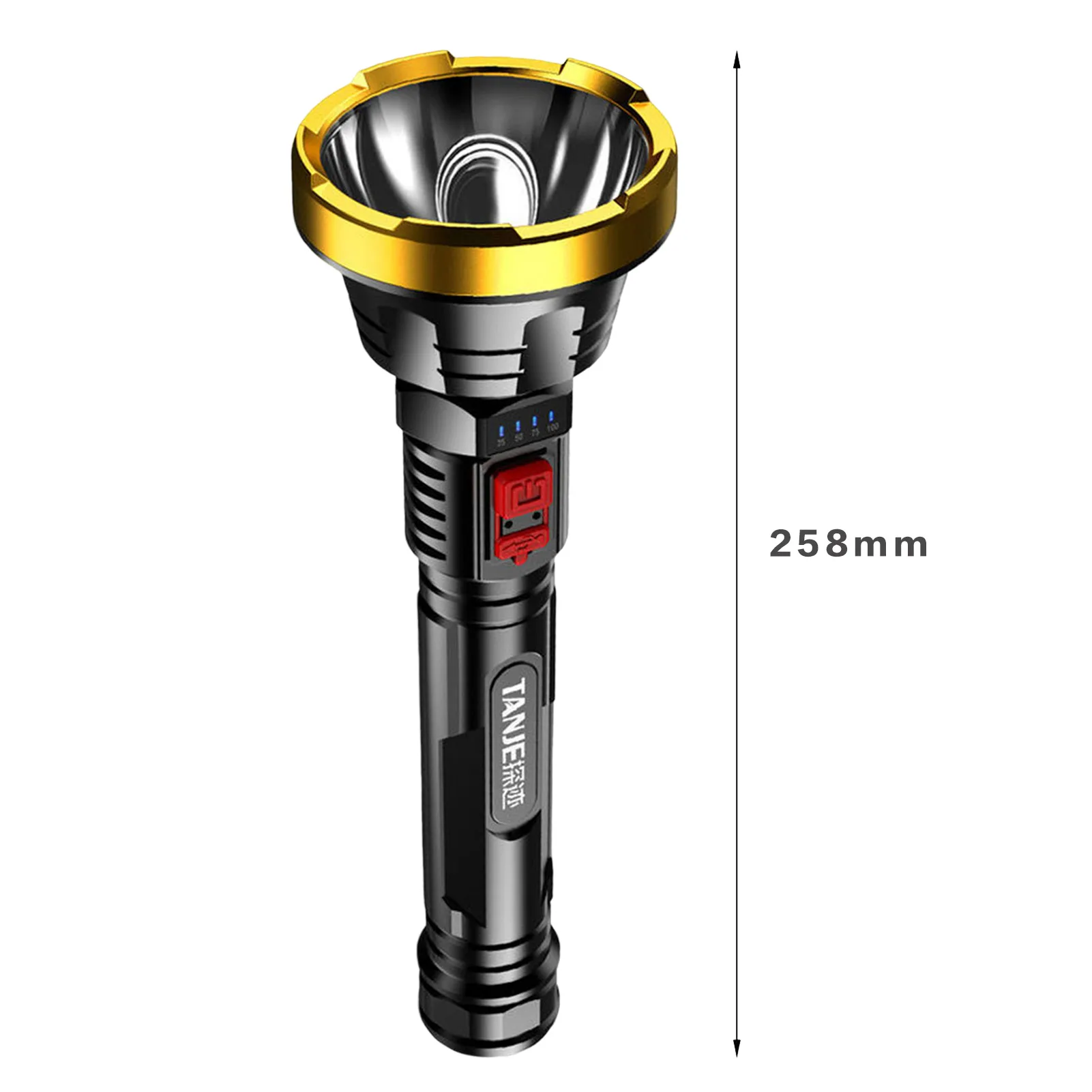 Rechargeable LED Flashlights Powerful Brightness 3 Modes Dimmable Torch for Mountaineering Hiking Outage CLH@8