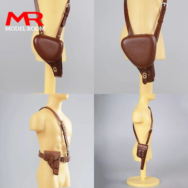 Coldre de pistola de browning masculino, escala 1/6, acessórios de roupas penduradas no peito, modelo adequado para bonecos de corpo de figura de ação de soldado de 12 ''