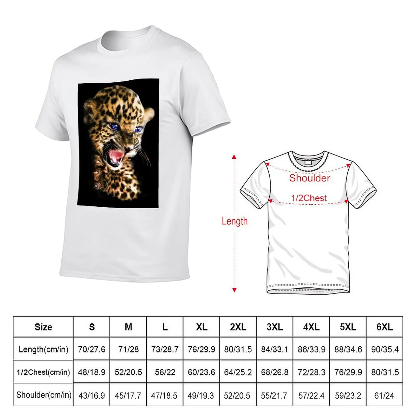 Leopard T-Shirt Functional Casual Short Sleeve Tee
