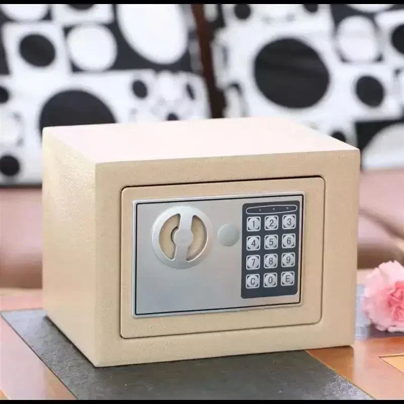 Digital Safe Box Mini Steel Safes Money Bank Small Household Password Key Safety Security Keep Cash Jewelry Document