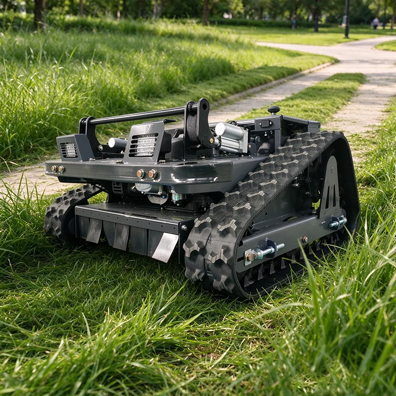 Anti‑Slip Chassis Remote Control Lawn Mower Wireless Battery Operated Grass Mower for Rough Backyard Terrain