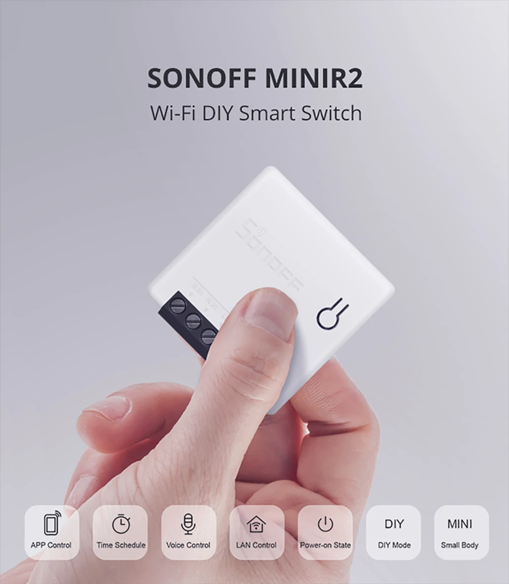 SONOFF Minir2 Wifi Smart Switch Two Way Control Mini r2 Smart Home Module Timer DIY Switch Via eWelink APP Alexa Google Home