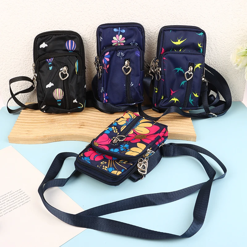 

Portable Small Cell Phone Bag Casual Shoulder Bag With Zipper Multifunctional Purse With Adjustable Strap Crossbody Bag