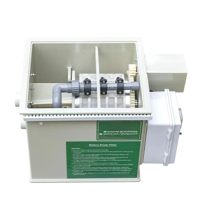 

RAS 5 cubic meters/h miniature drum filter for koi fish pond water treatment mini aquarium arowana fish tank rotary drum filter