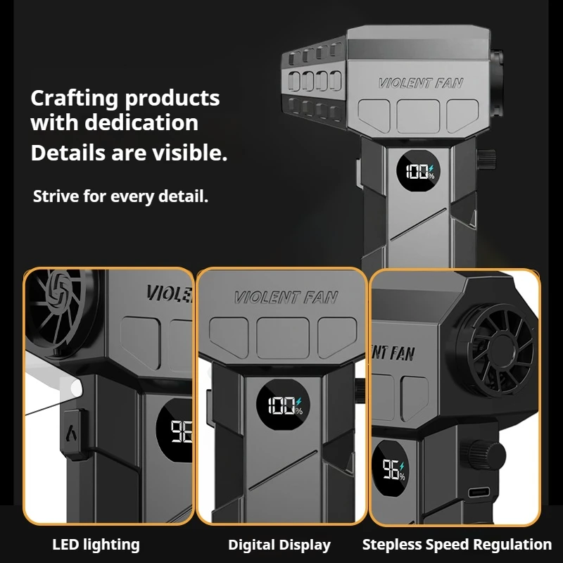57m/s Typhoon-Grade X5 Fan – 240W Brushless Motor | 8000mAh Rechargeable Camping Tool