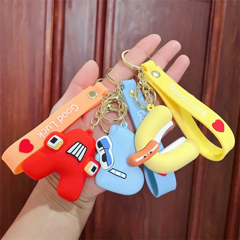 

Alphabet Lore Keychain Figure Toys Cute A B C Alphabet Number Ornament Bag Pendant Cosplay Props Toys Key Chain Keyring Gifts