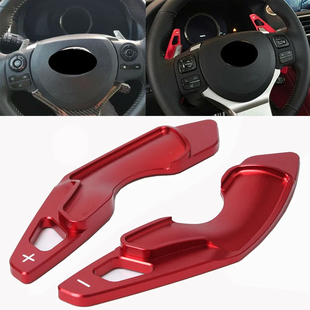 Car Steering Wheel Paddles Extend DSG Gear Shift For Lexus IS RC NX 330 350 300h Aluminum Wheel Paddle Shifter Covers 2pcs