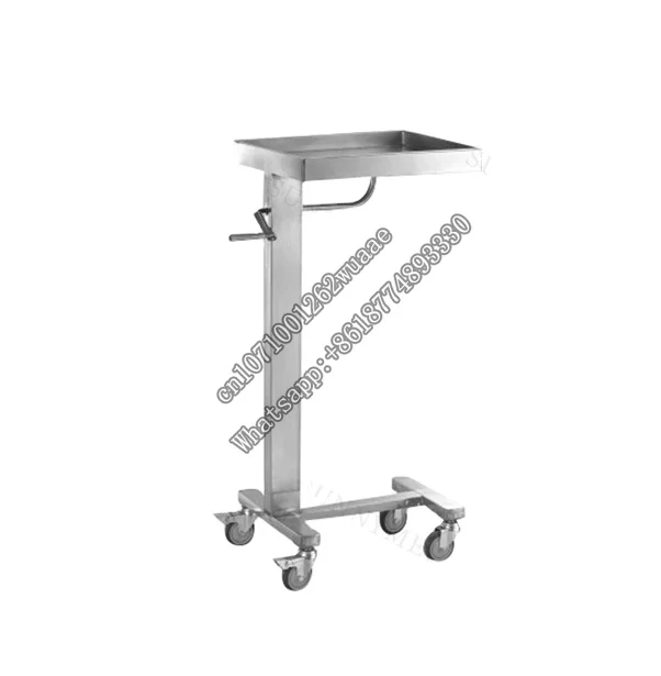 

SY-R080 Height Adjustable Hospital Tray Stand With Post Trolley