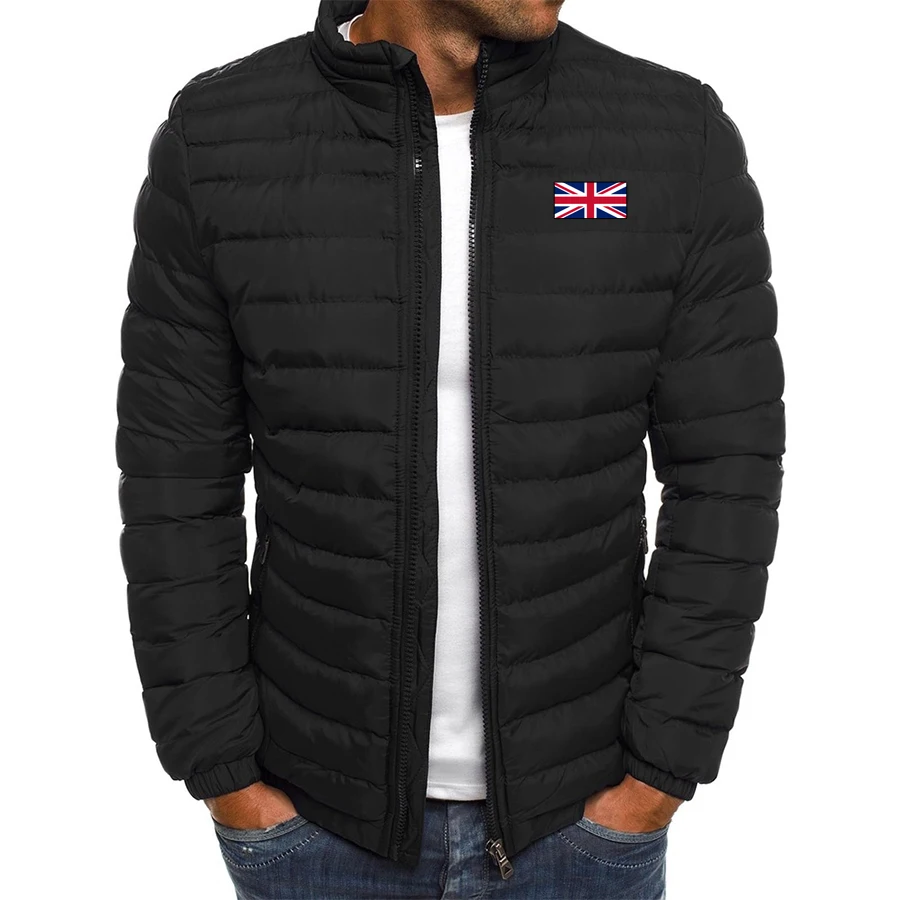 

British printed autumn and winter men's casual jacket, comfortable, lightweight, and versatile cotton jacket for fitness and spo