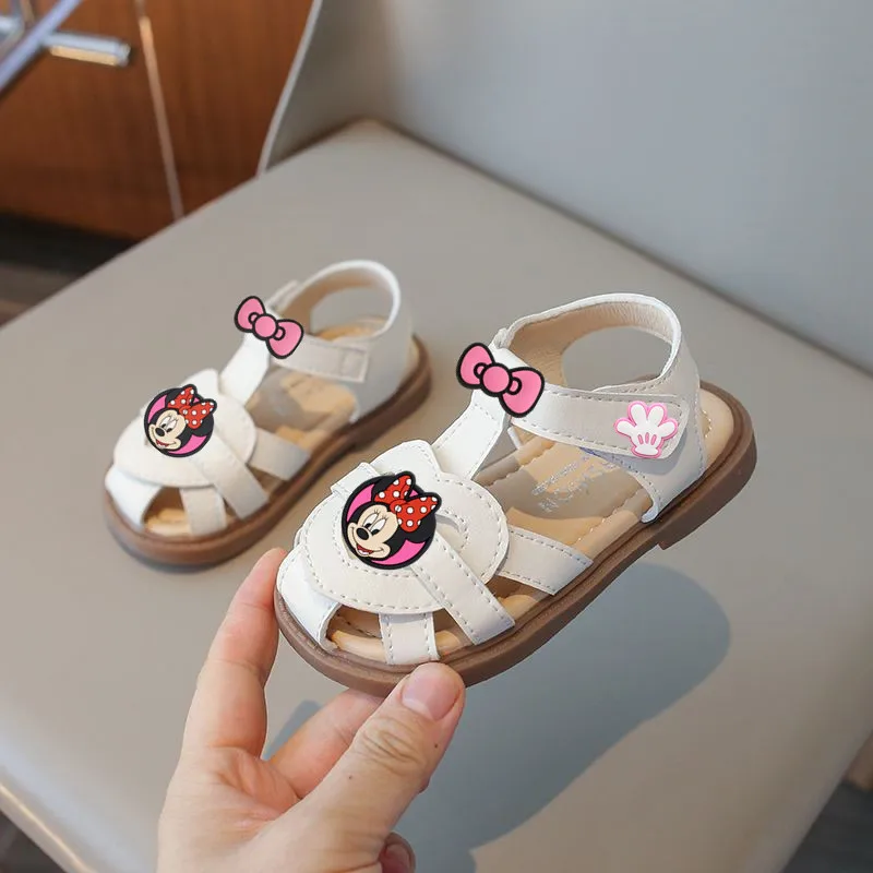 

Disney princess Beach Shoes Children's Soft Sole slippers Mickey Mouse Girls Sandals Summer New Cute Baby toddler Shoes