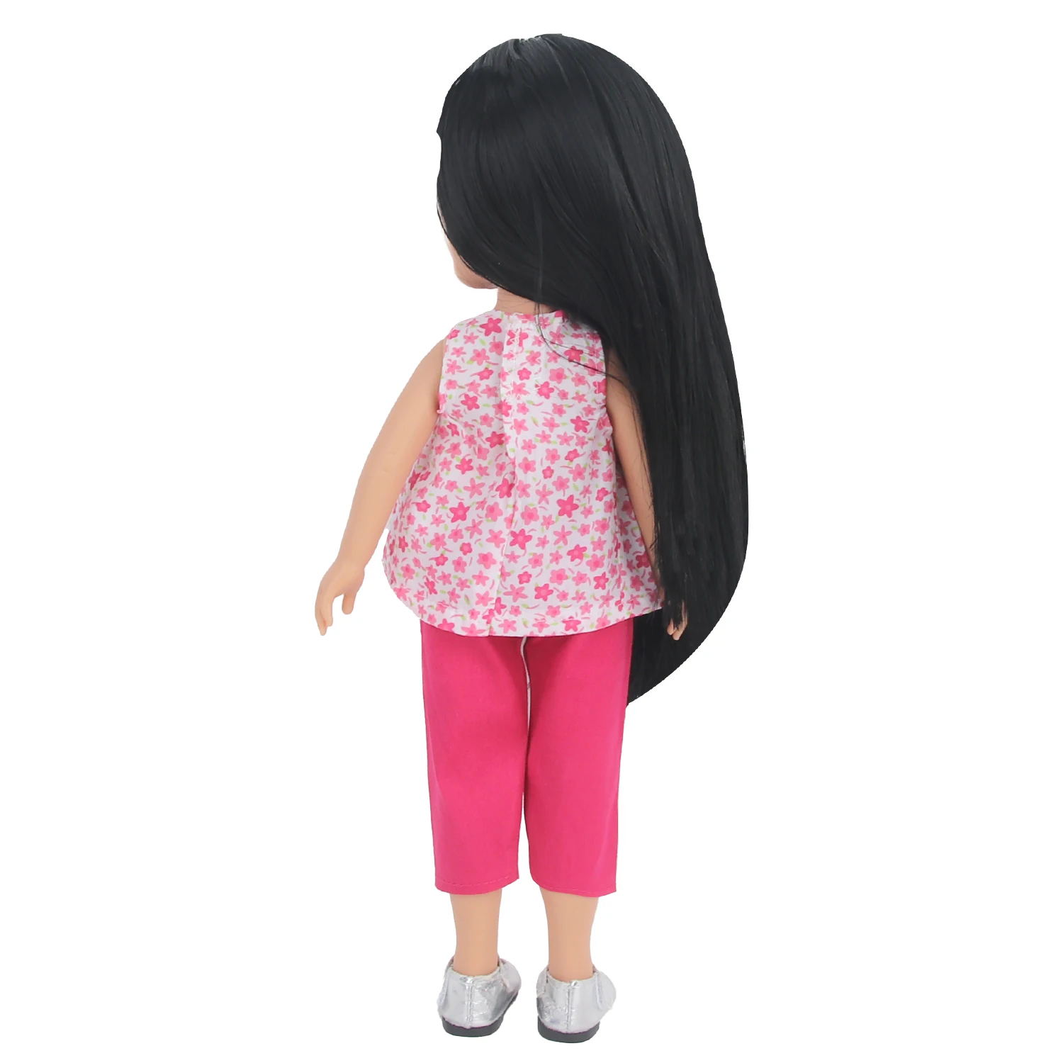 35Cm Babypop Kleding Set Bloem Mouwloos T-Shirt + Cropped Broek Ster Pak Voor 14 Inch American & Rusland Diy Girl Poppen