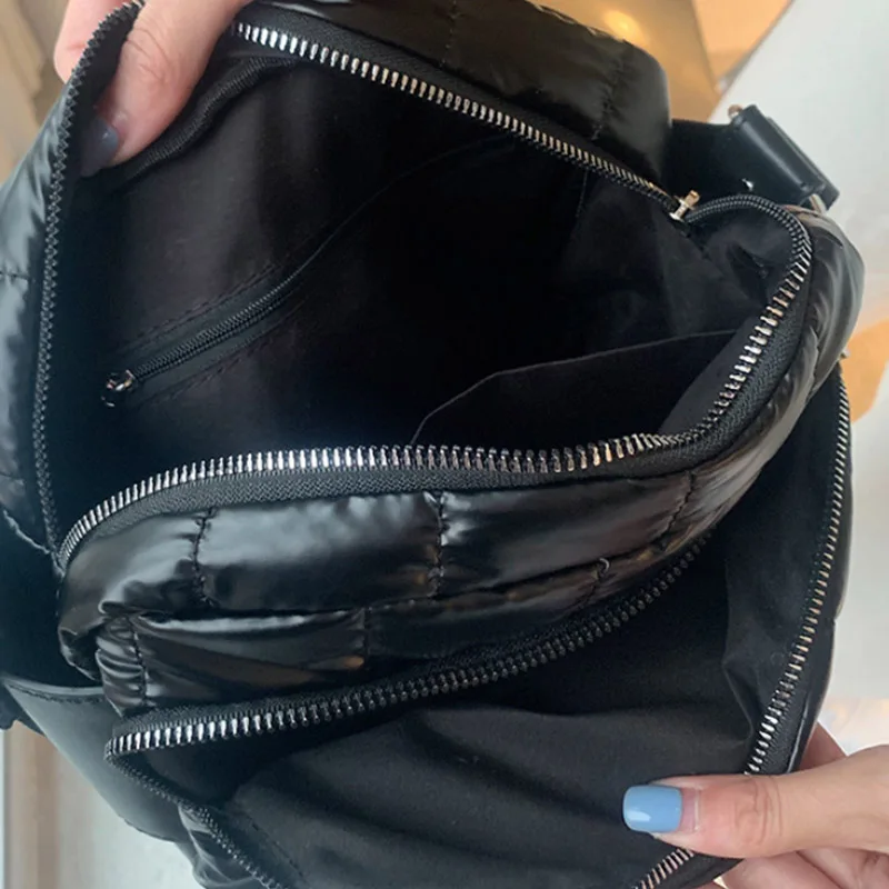 Bolsa larga com alça de ombro para mulheres, bolsa designer, pacote mensageiro, algodão, tiracolo, luxo, espaço, inverno, 2021