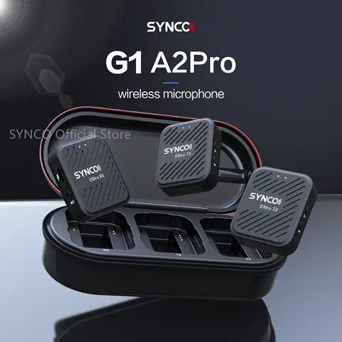 Synco G1 A1 A2 Pro Wireless Lapel Microphone Lavalier Mic Noise Reduction Live Interview Mobile Phone Recording for iPhone TypeC