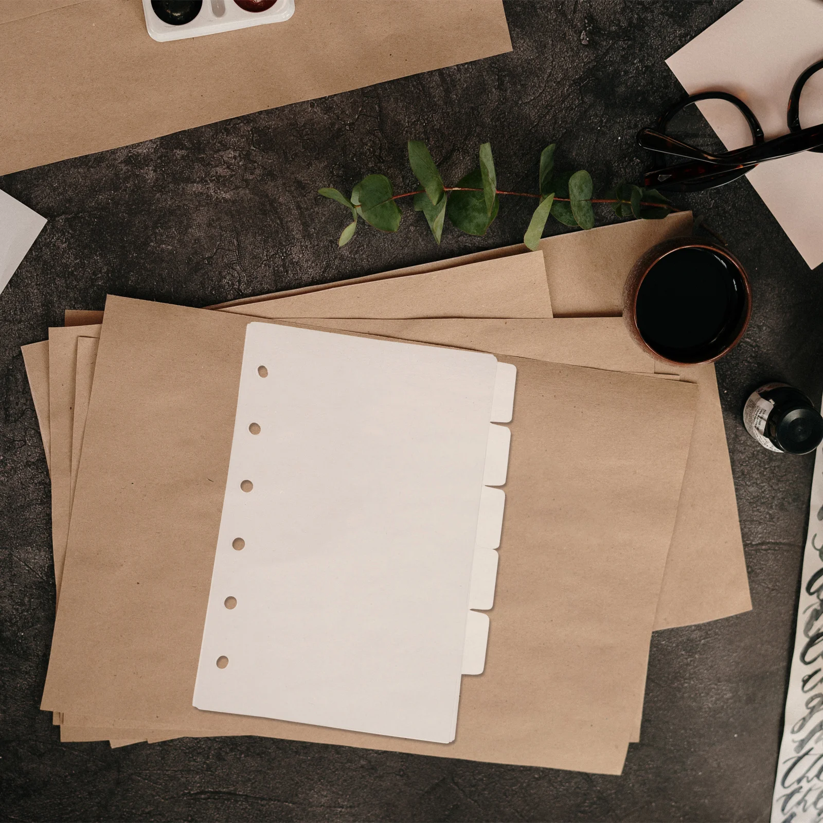 1 Juego de divisores para 6 anillos, divisores de página transparentes para cuadernos, planificadores, archivos, carpeta, pestañas organizadoras, divisor de Bloc de notas de hojas sueltas