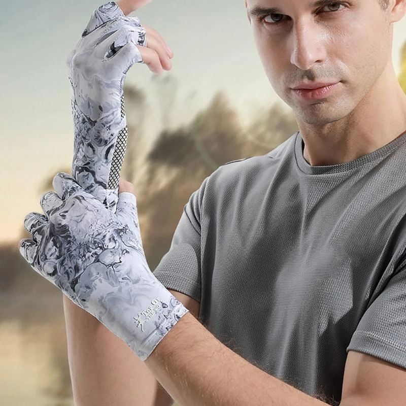 

Breathable Antislip Cycling Gloves Sports Gloves Men Fingerless Fishing Gloves For Sports, Outdoor, Fishing, Cycling