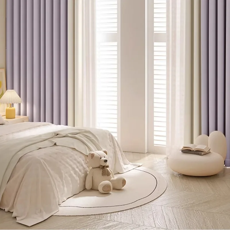 

Плотные шторы из синели для спальни девочек, розовые оконные шторы для подростков, термоизолированные шторы для гостиной для защиты от солнца