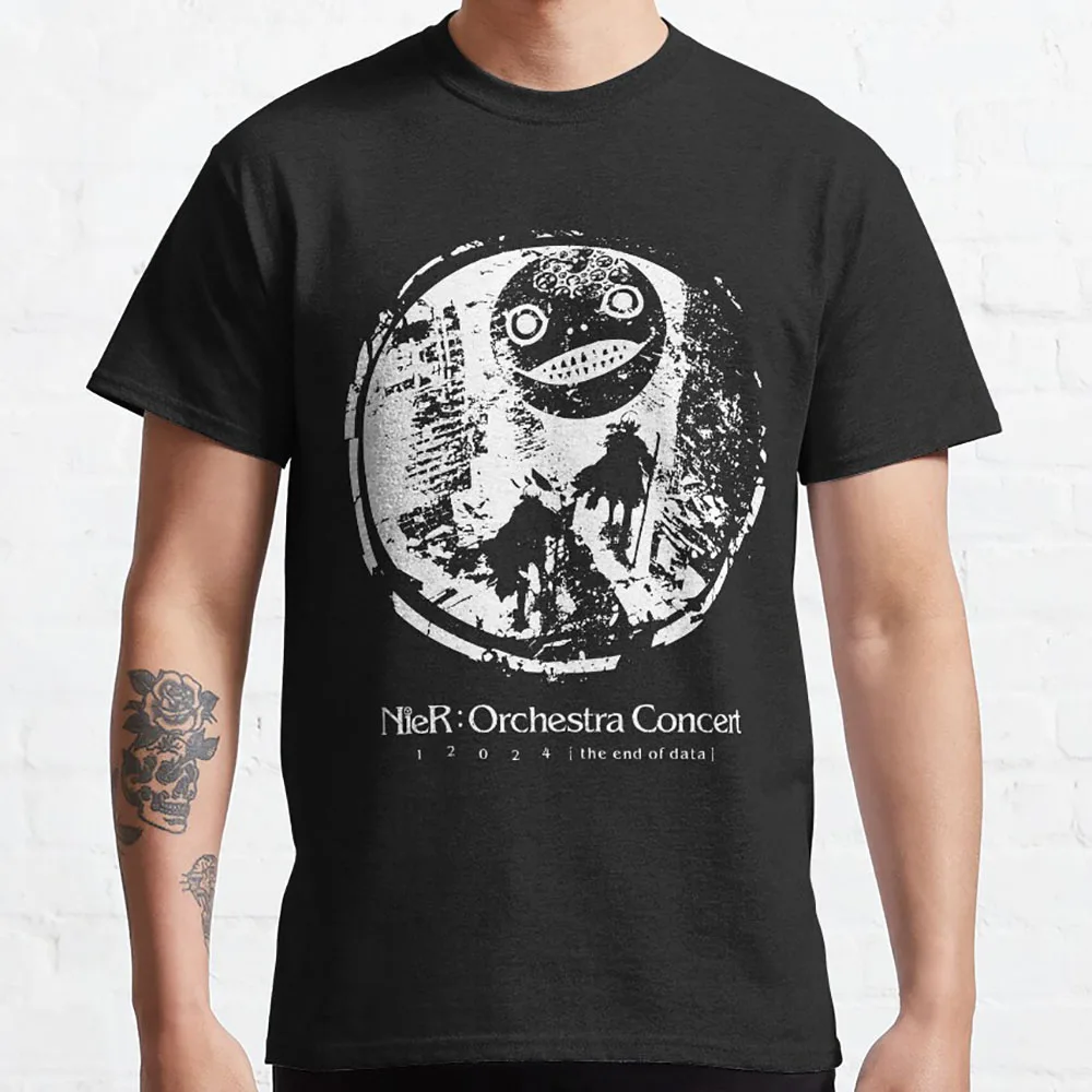 

Nier Orchestra Concert Automata Game of the Yorh Anime T shirt Sexy Waifu 2B manga graphic t shirts 100% cotton large size tops