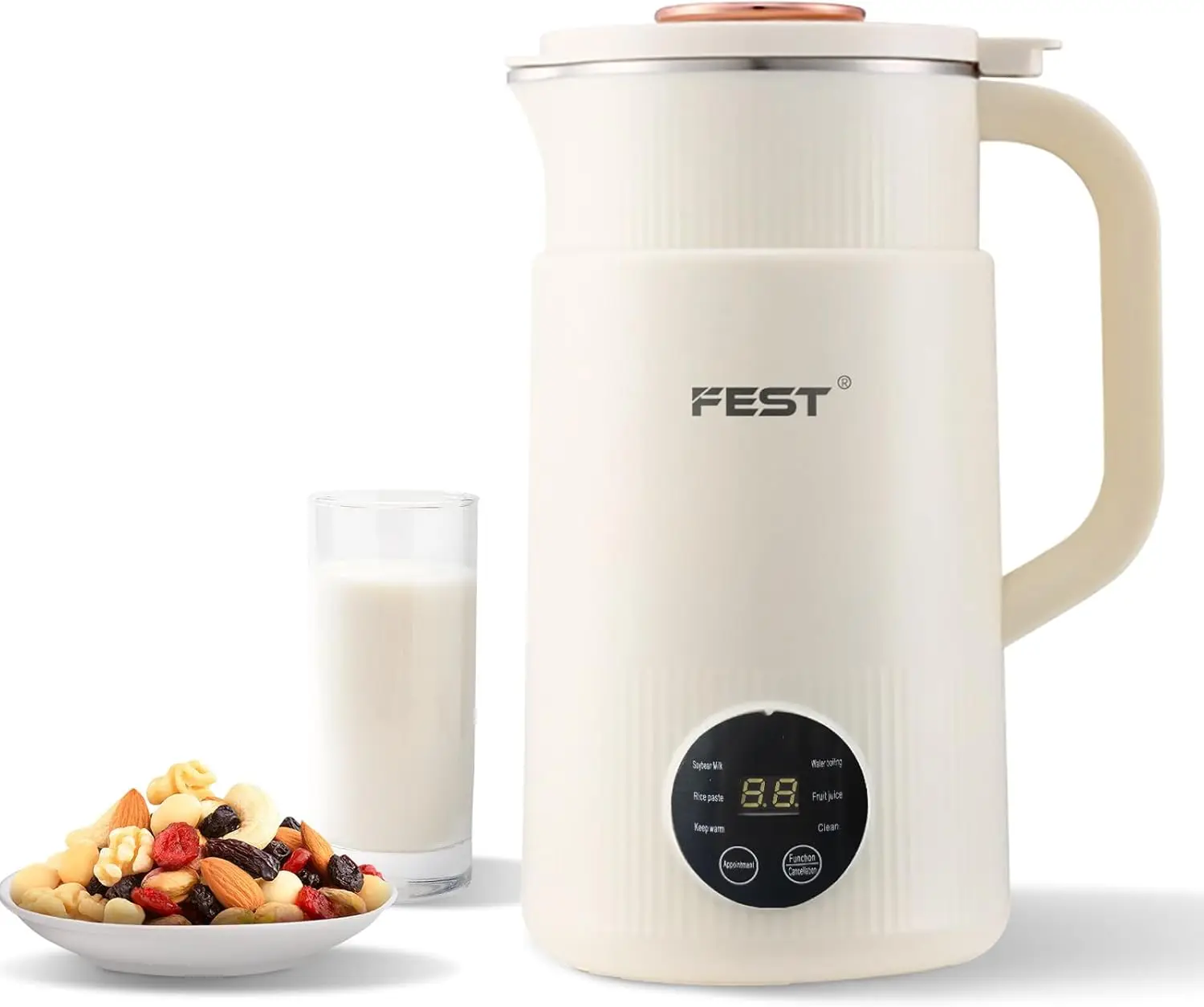 

6 in 1 Automatic Electric Bean and Nut Milk Maker,27oz(800ml) Homemade Almond,Oat,Smoothie,Juice,Coconut,And Plant Based Milks,S