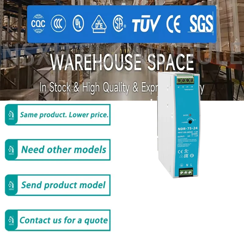 

New NDR-75W-12V NDR-75W-24V NDR-75W-48V Power Supply
