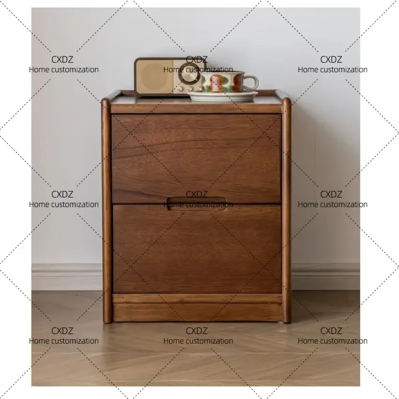XXWood Space Saving Bedside Table Bedroom Comfortable Storage Luxury Drawers Nightstand Trendy