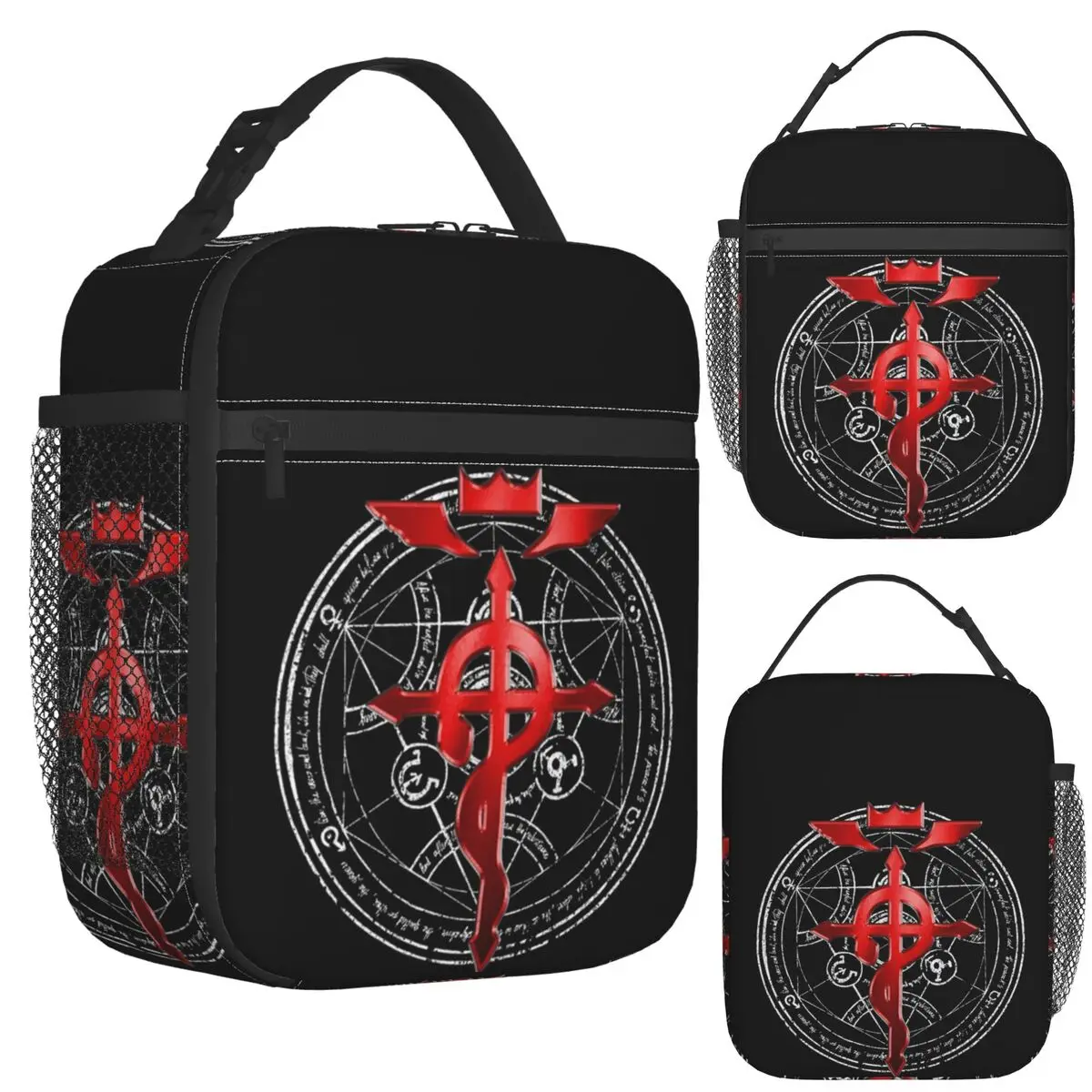 

Fullmetal Alchemist Transmutation Symbol Insulated Lunch Bag for Women Bento Storage Food Boxes Cooler Thermal Lunch Box Tote