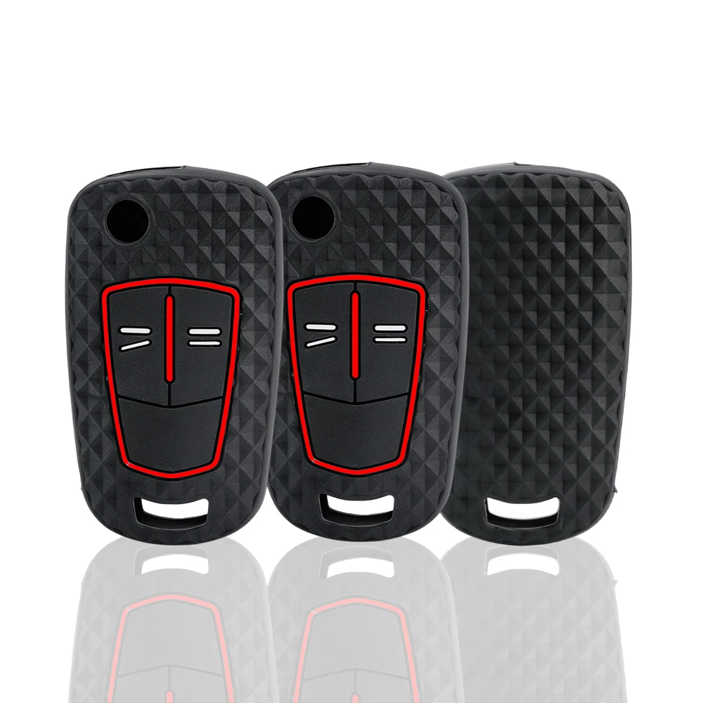 Silicone Car Keychain Key Case Cover For Opel Vauxhall Astra H J Corsa D Vectra C Zafira Astra Vectra Signum Ring Key Fob Caps