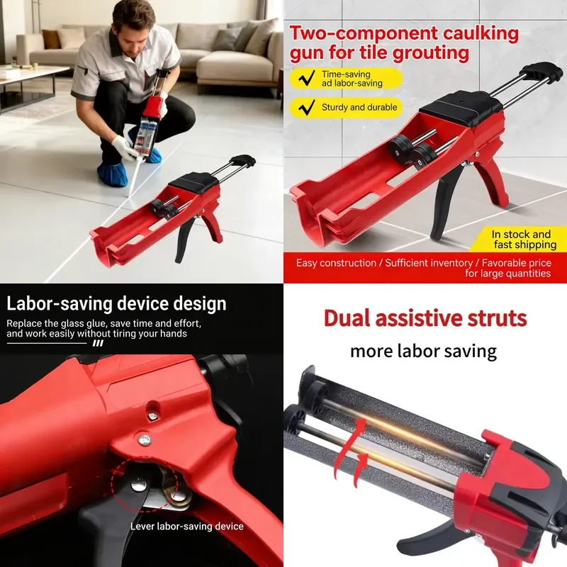 for Professional Tile Grouting Tool Kit Two Part Epoxy Grout Agent Manual Sealant Construction Tools Aluminum