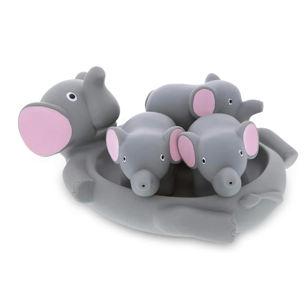 

4 Piece Elephant Family Animal Bath Squirters Bath Toy Set, Children Bathtime & Water Fun, Floating Rubber Squirt Toys，gift