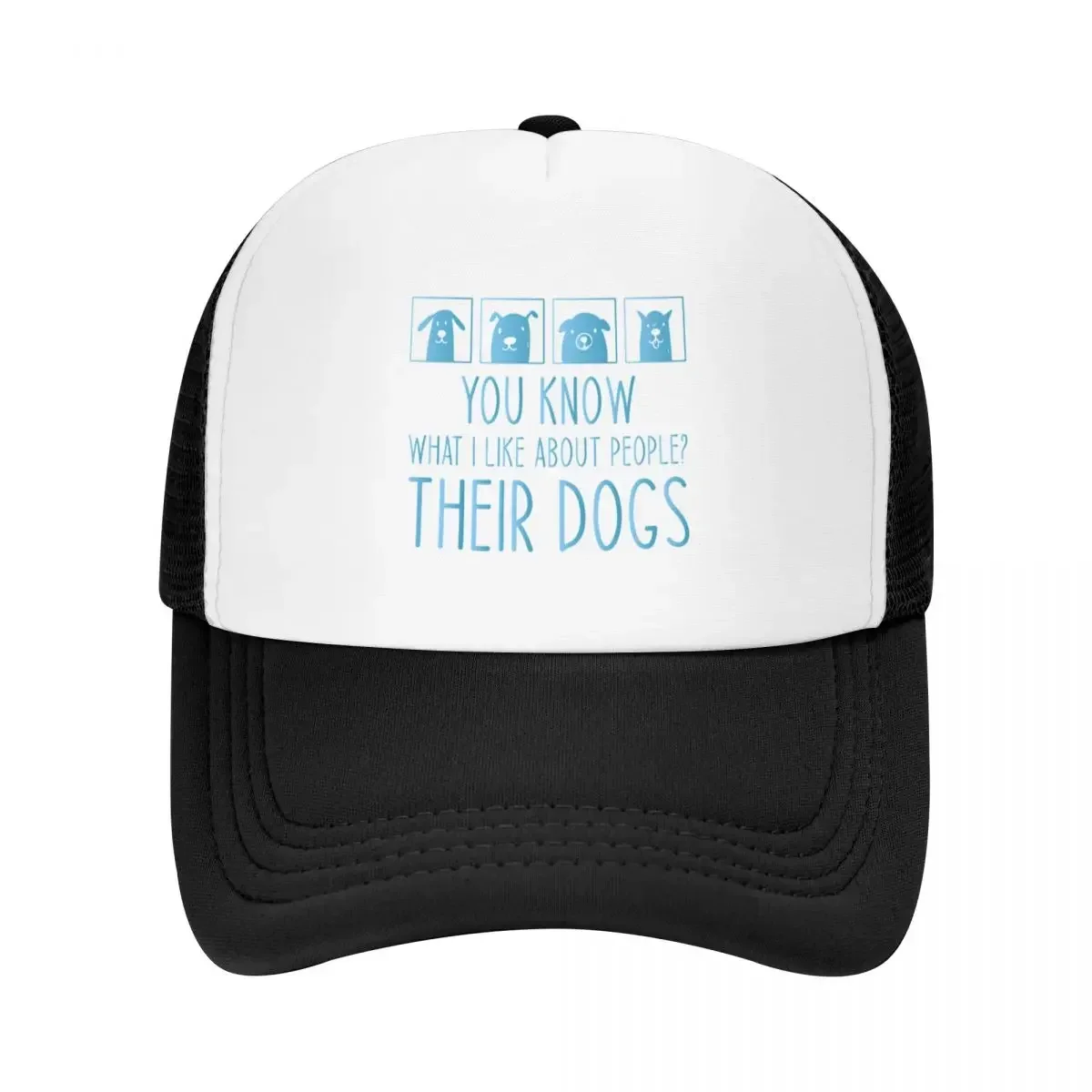 You know what i like about people? Their dogs - Funny Dog Lovers Baseball Cap Beach Outing Hat New In Hat For Women Men's