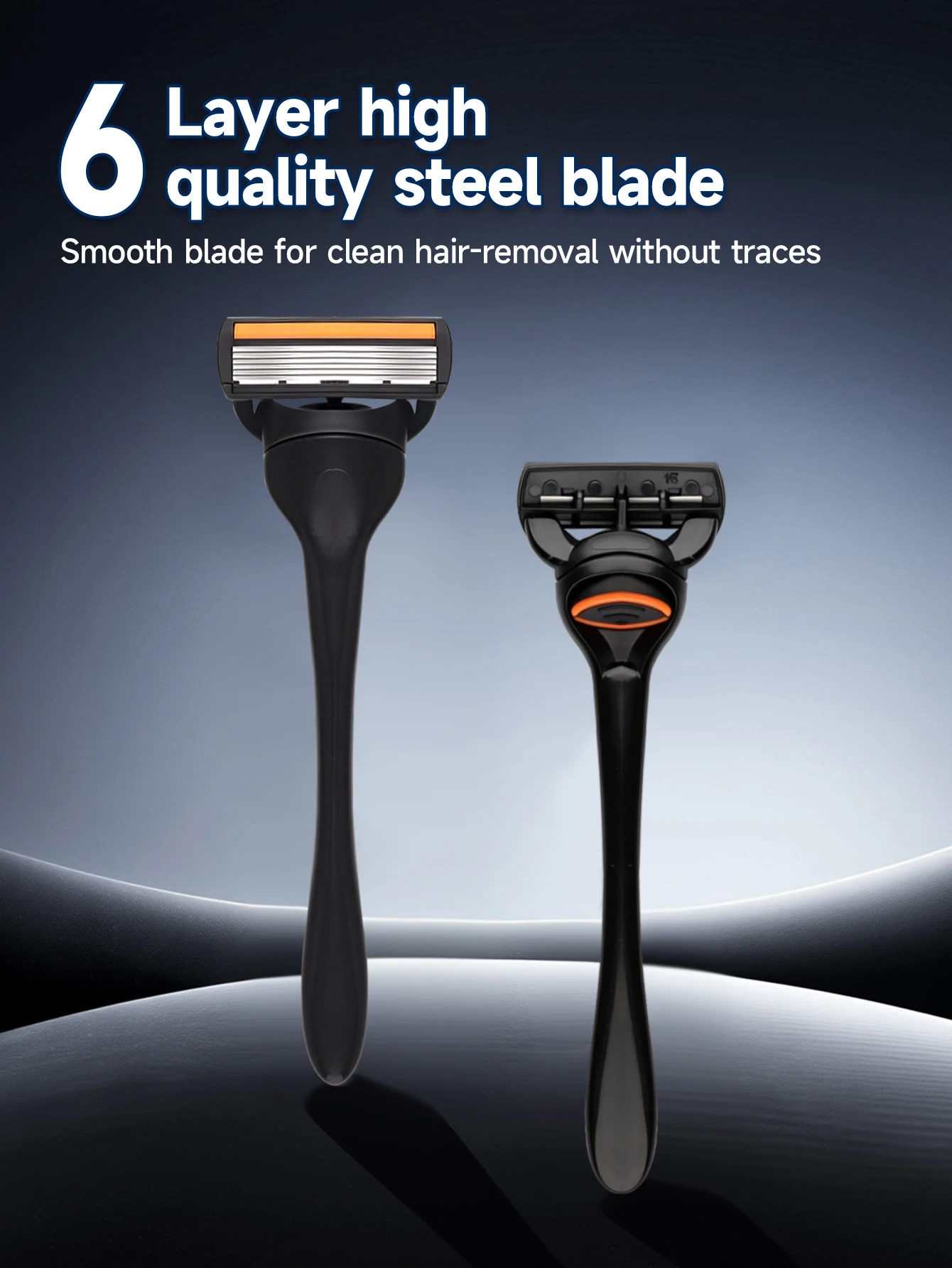 HIENA 902 3 Pieces 6 Layer Blades Manual Razor For Man Waterproof Safety Arm Leg Body Hair Trimmer 0 Mm Home Use Shaving Blades