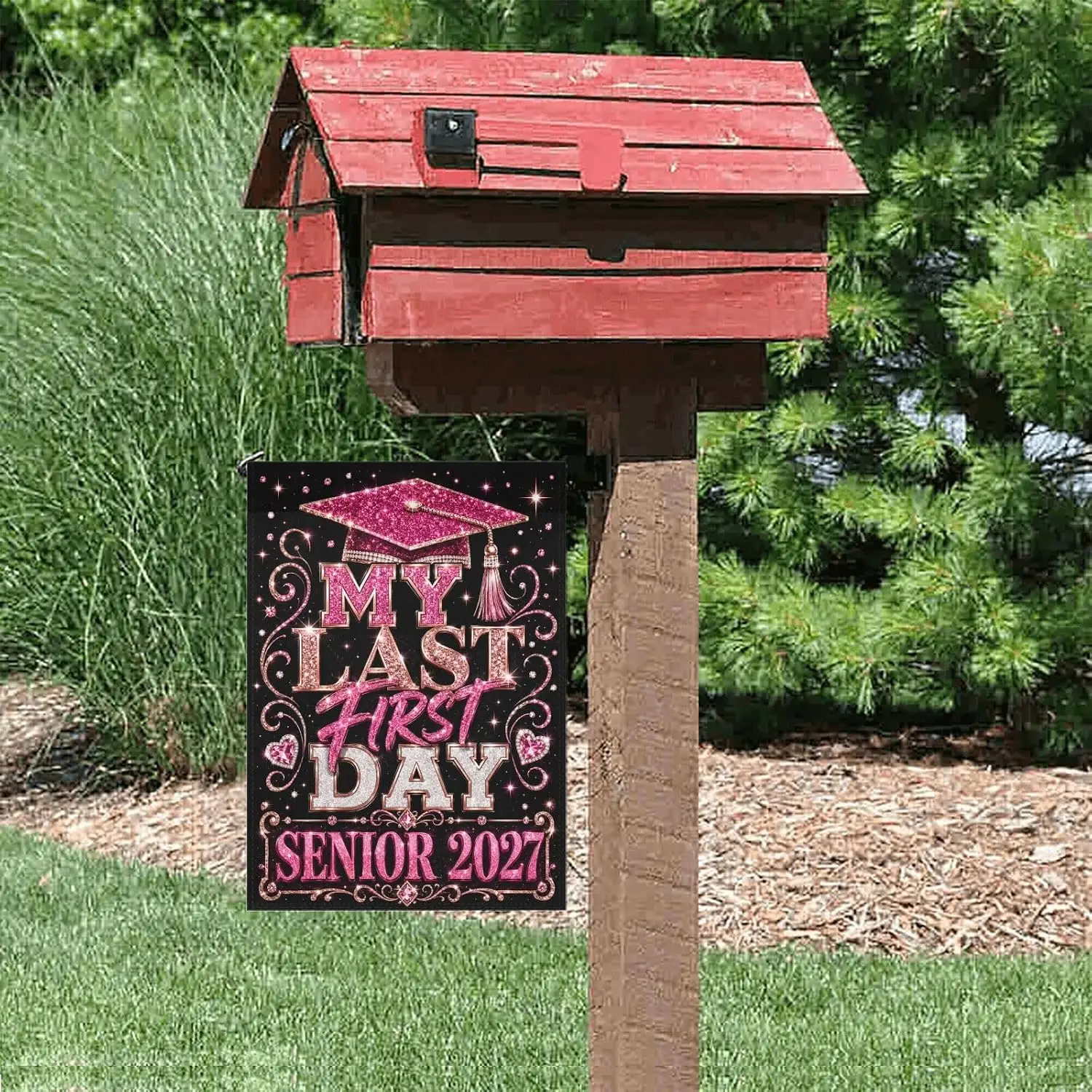 My Last First Day Senior 2027 Garden Flag Decorative Banners Lighthouse yyi