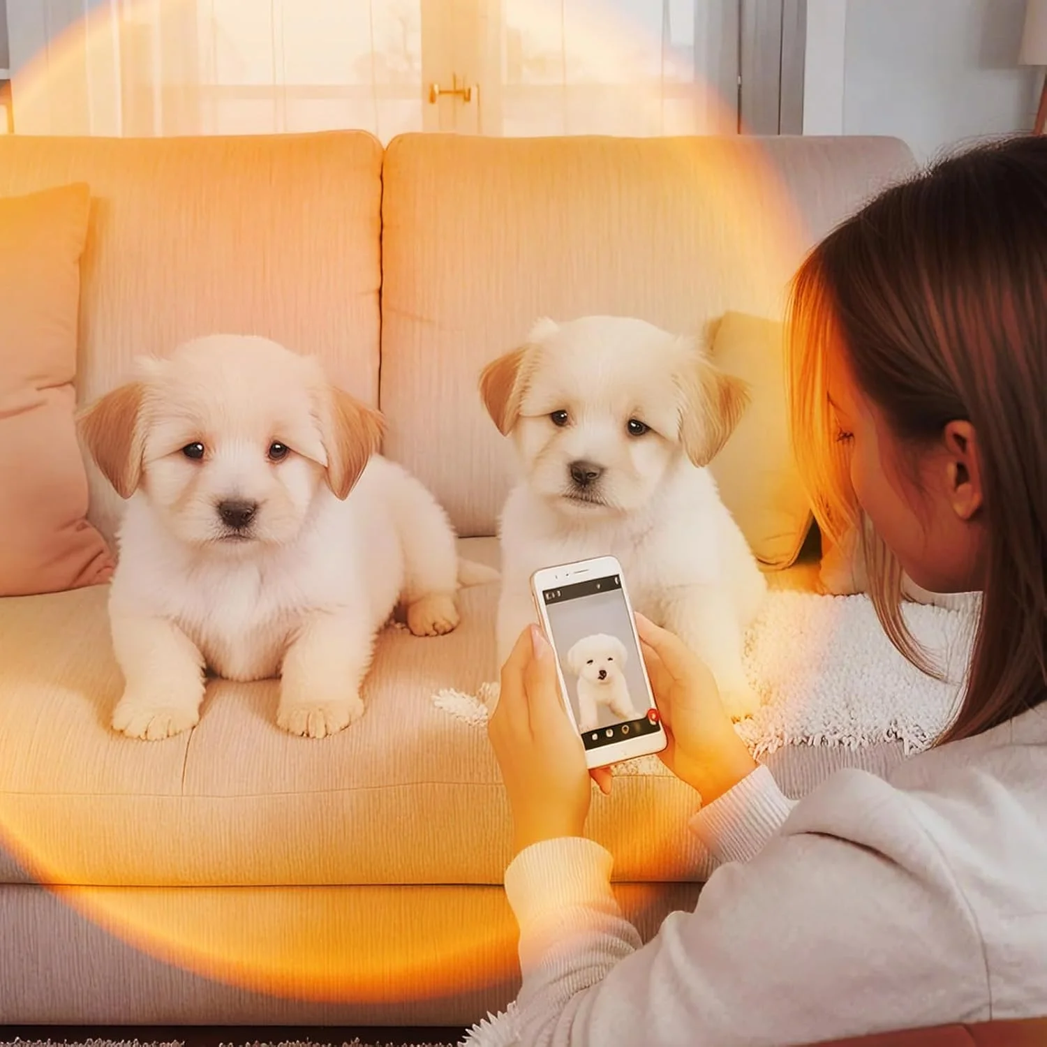 أضواء LED لإسقاط مصباح غروب الشمس مع ضوء ليلي متعدد الألوان عن بعد 360 درجة °   دوران قوس قزح مصباح 4 طرق الإعداد للتصوير الفوتوغرافي