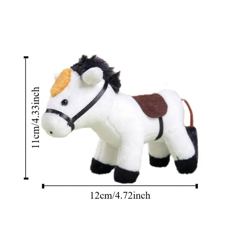 Cute Soft Pony Pendant Pendant 12cm Stuffed Animal Horse Soft Pony Children Gits Bag Charm Keychain