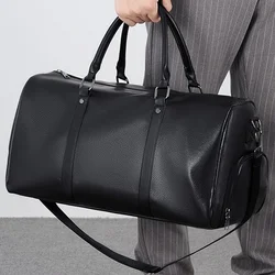 2024 New Arrival Leather Travel Bags for Men Large Capacity Portable Male Shoulder Bags Men's Handbags Vintage Travel Duffle Bag