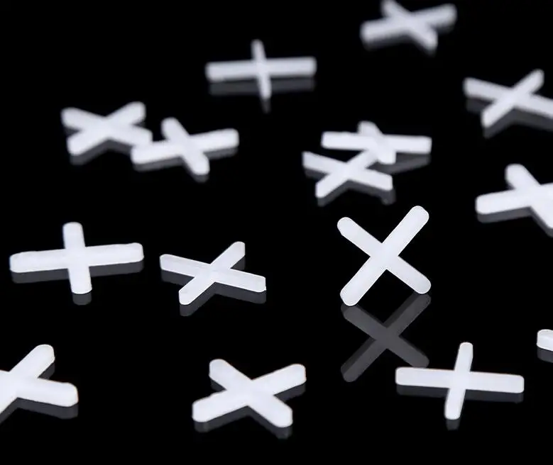 100-500pcs Ceramic Tile Spacer 1/1.5/2/2.5/3/5/8/10mm Cross Tile Leveling System Clips For Floor Wall Laying Construction Tools