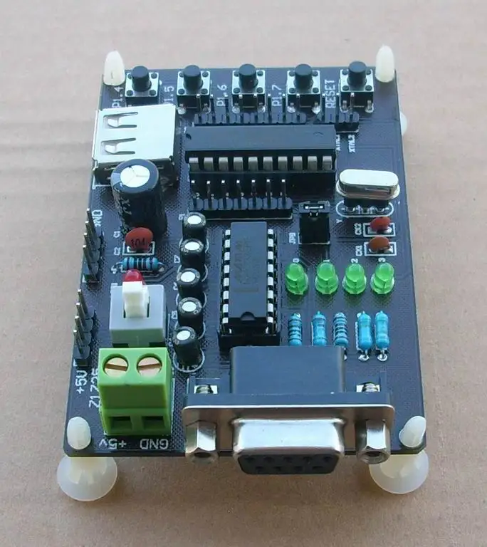 Stc2c2052ad Compact Development Board Serial Communication Button Input LED Display Analog Input