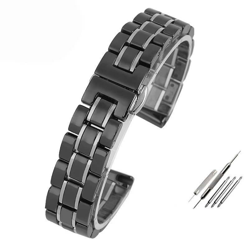 20mm 22 Watchband For Omega Black Rossini Armani Universal Bracelet quick release Ceramic Watch strap Men‘s And women\'s Bracelet