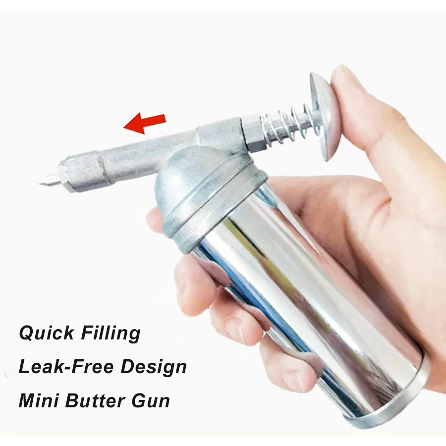 

Electric dirt bike Single-Handed Butter Gun Mini Manual Grease Gun Compact Oil Injector with Automatic Air Release