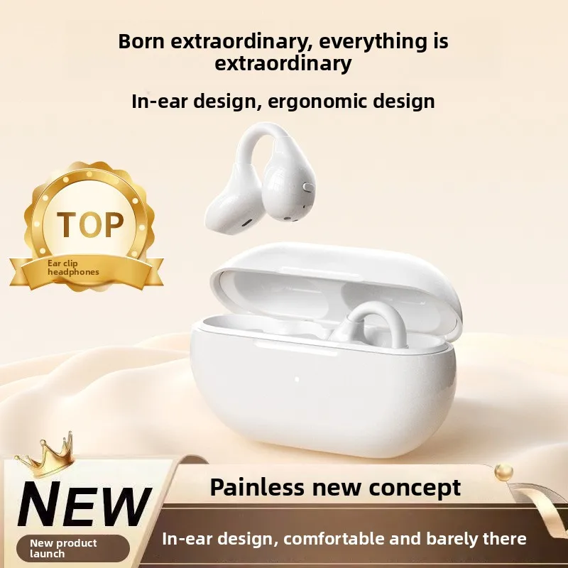 

Ear clip earphones open, not in the ear, ear hanging sports long battery life noise reduction wireless bluetooth earphones