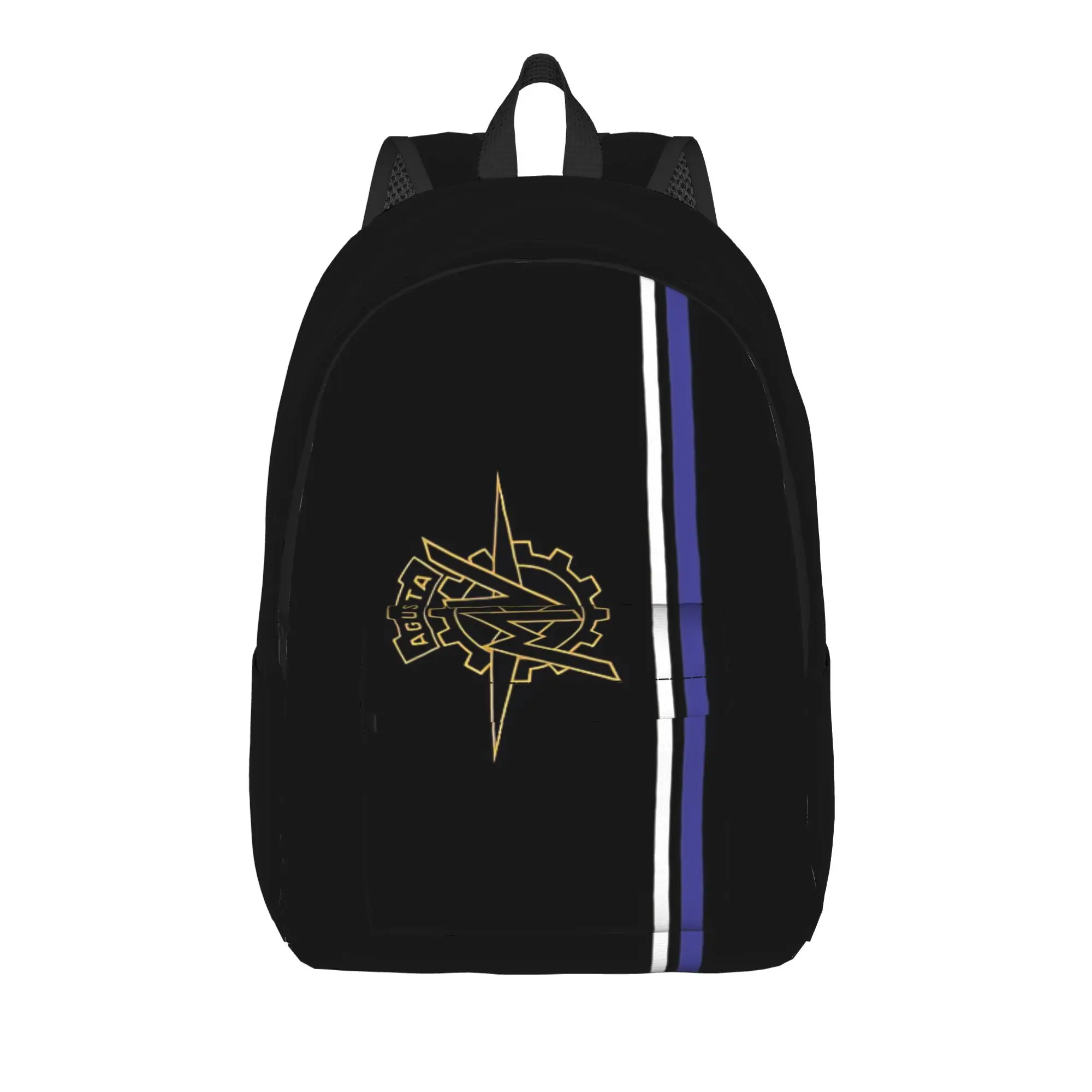Back to school season Light Vintage Biker Emblem  Knapsack MV Agusta College Student Daypack Backpack