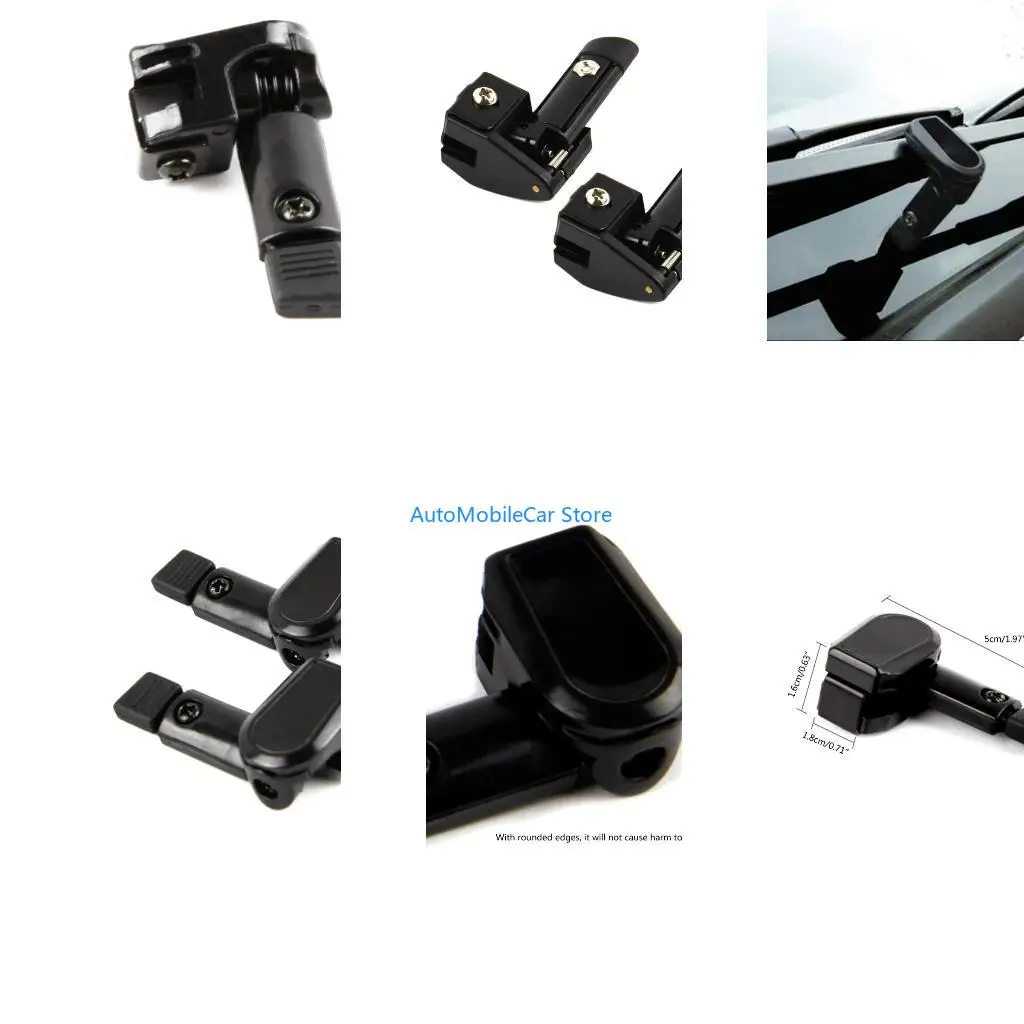 G8TE Pair of Auto Windshield Wiper Stand Holder Rain Brush Holder Simple Installation